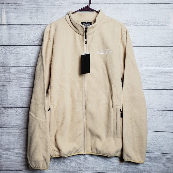 NWT Bradley‎ Martyn RawGear Full Zip Sand Fleece Jacket Mens Large - Picture 1 of 13